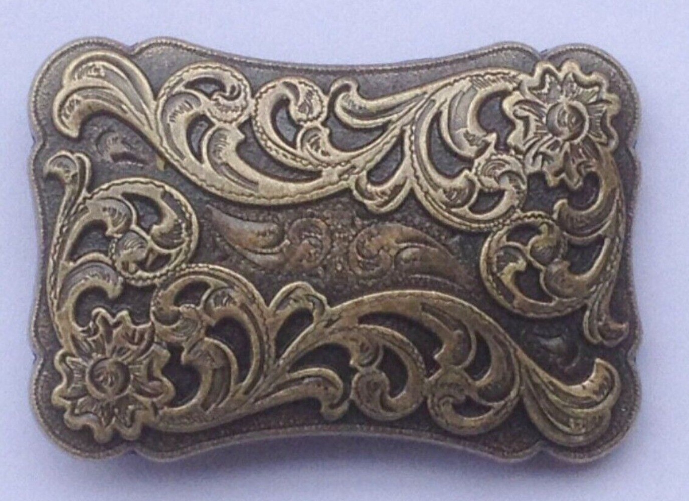 Western Belt Buckle for Men & Women Cowboy Rodeo Vintage Style Wear Retro Floral