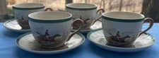 Four Spode Hunt Cup and Saucer Sets