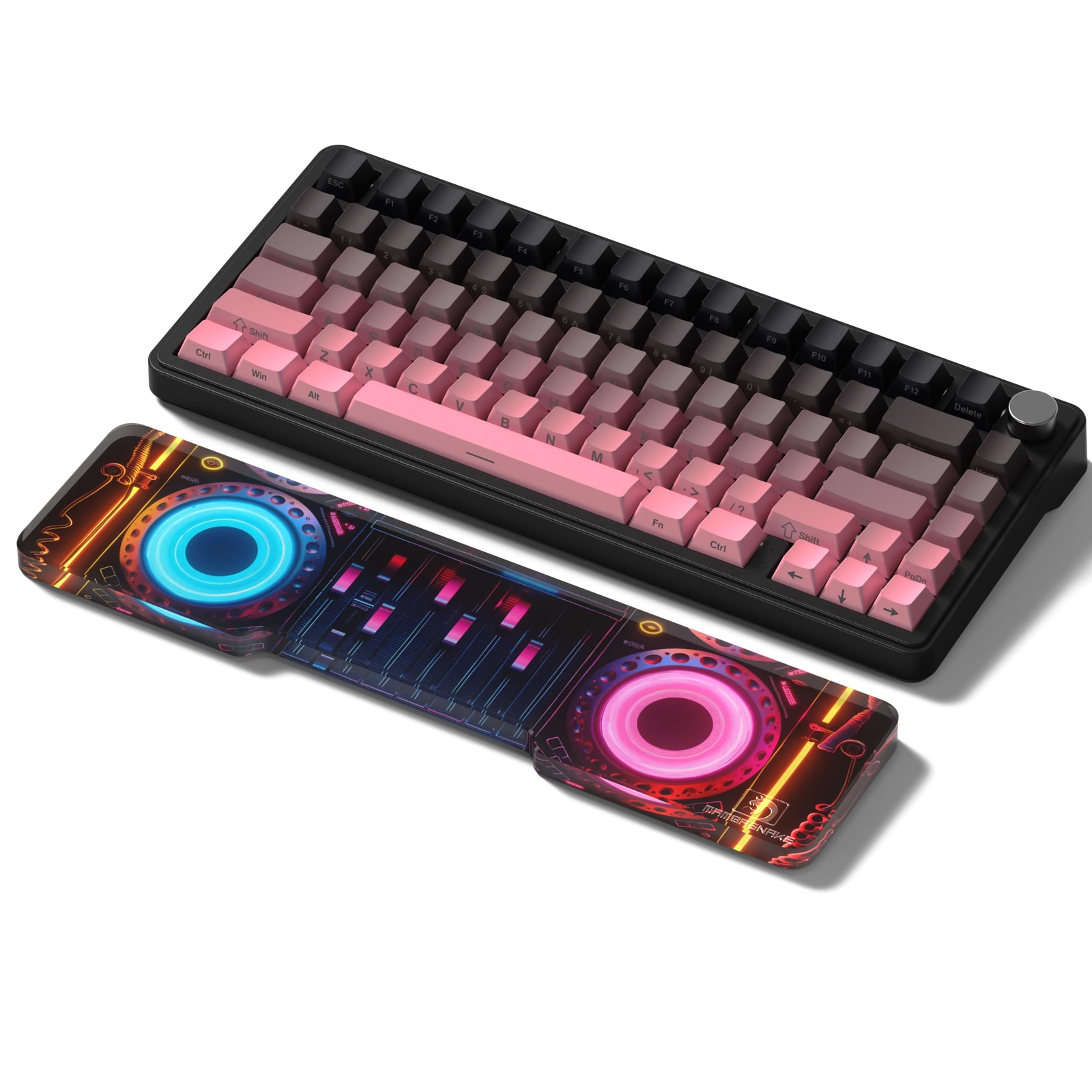 Stylish Punk Acrylic Wrist Rest for Compact 60% Mechanical Keyboards
