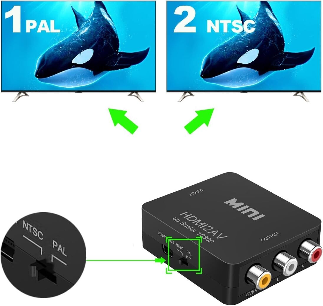 Convertisseur AV Vers HDMI Keyixing - RCA Composite CVBS Vers HDMI - Audio Inclus