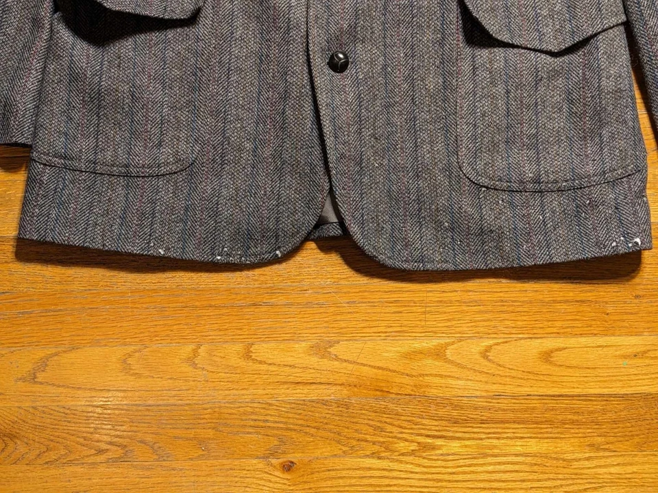 Chaqueta de traje Pendleton Western vintage para hombre 46 blazer largo parches en el codo gris EE. UU. Foto 2 de 4