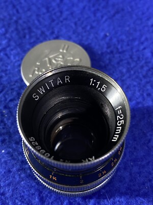 Kern-Paillard Switar Lens 25mm 1:1,5 AR No 109825 Switzerland