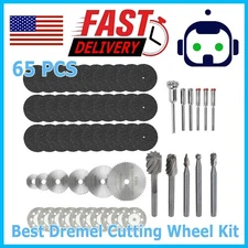 65 Diamond Cutting Wheels For Dremel Rotary Tool Die Grinder Metal Cut Off Disc