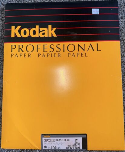 Brand New Sealed Kodak Polycontrast  III RC  11x14 in E Lustre 10 sheets - Picture 1 of 3