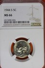 1944 -S NGC MS66 Jefferson Nickel!! #B40377 — photo 1