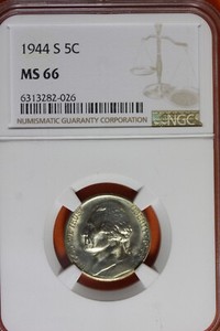 1944 -S NGC MS66 Jefferson Nickel!! #B40377