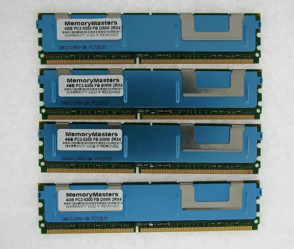 NOT FOR PC! 16GB 4x4GB PC2-5300 ECC FBDIMM Dell Precision W/Station T5400 TESTED - Image 3 of 3