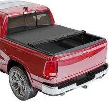 Soft Roll-Up Truck Bed Tonneau Cover Compatible with 2009-2023 Dodge Ram 1500 (1