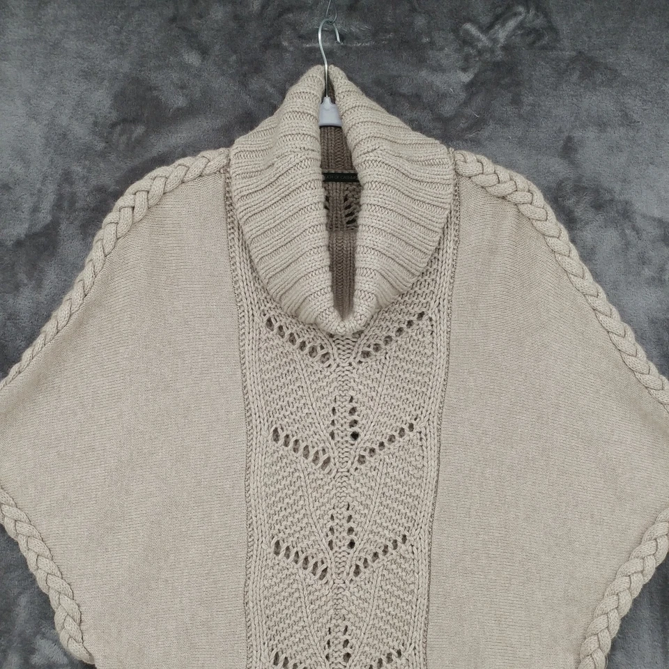 Suéter feminino Marks & Spencer toque de cashmere malha pesada gola alta dobra grande - Imagem 2 de 4