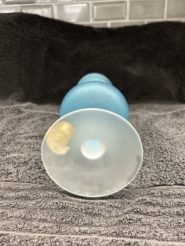 Rossini Empoli? Italienisches Satin BLAU Apotheker Glas Zirkus Zelt Standfuß Fuß - Bild 6 von 8