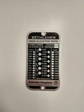 Lot Of 5 Vtg Bethlehem Steel Iron Elevator Schindler Houghton Elevator 1980-1991