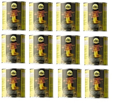 Farmlight 12 Dosen  x 500ml   Brenngel Gelkamine Bioethanol Wandkamin