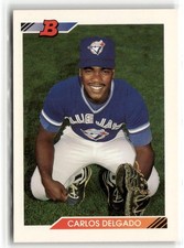 1992 Bowman Carlos Delgado #127 Rookie Card RC. rookie card picture
