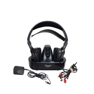 Rocketfish RF-WHP01 Digital Wireless Stereo Headphones w/ Charger & Cables