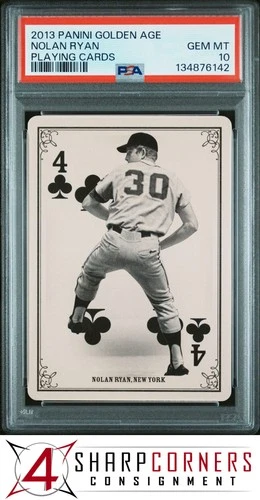2013 PANINI GOLDEN AGE PLAYING CARDS NOLAN RYAN HOF POP 5 PSA 10