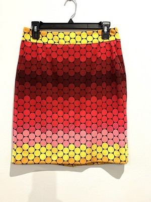 Premise Retro Mini Skirt Red Yellow Pockets Size 4 New NWT