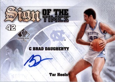 2013-14 SP Authentic Sign of the Times #SBD Brad Daugherty C Auto - BSK