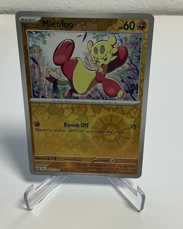 Mienfoo - 083/142 - NM - Common Reverse Holo - SV: Stellar Crown - Pokemon TCG