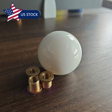 Glossy White Round Ball Universal Acrylic Shift Knob Manual Gear Shifter Head Glossy White Round Ball Universal Acrylic Shift Knob Manual Gear Shifter Head