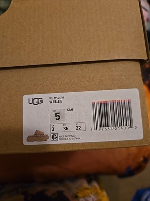 UGG CALLIE SAND NUBUCK MESH PLATFORM WOMEN'S SANDALS SIZE US 8.5  