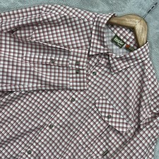 Howler Bros Matagorda Shirt Men's Large Red Check Vented Back Fishing Hiking.