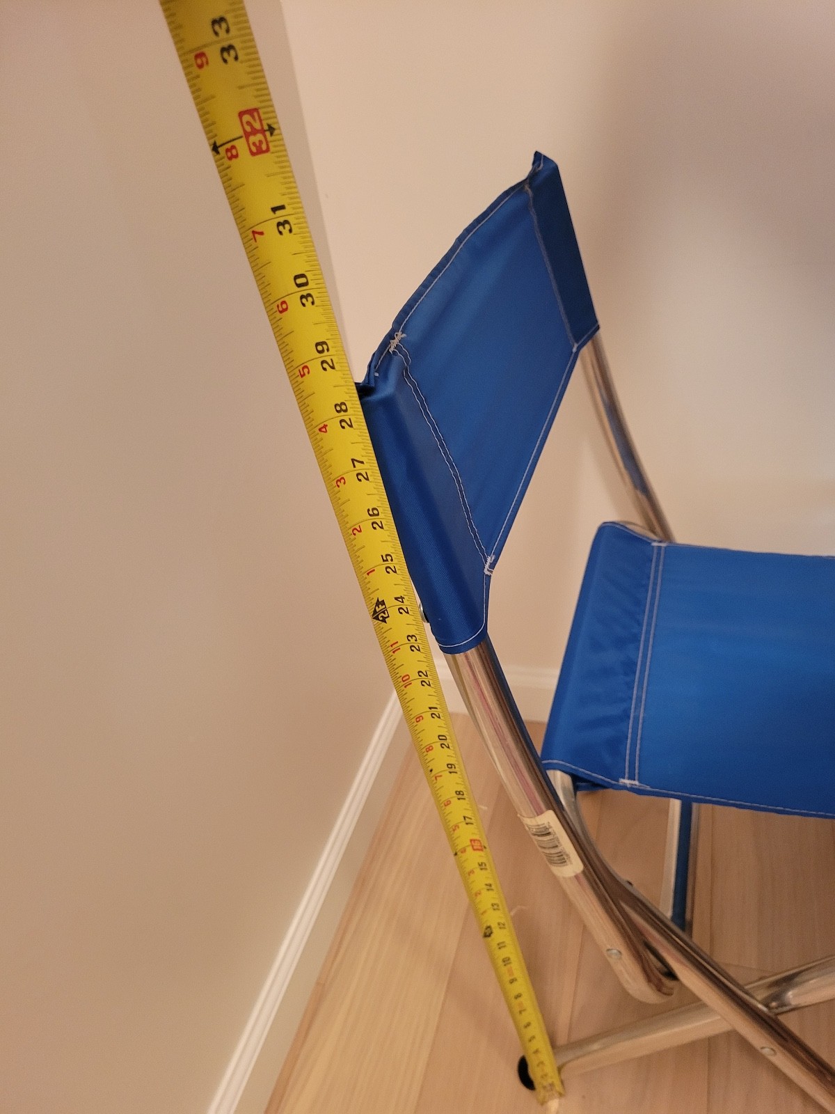 Vintage Coleman Company Aluminum Blue Camping Folding Chair Lightweight