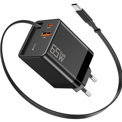 USB C Ladegerät,65W,GaN,3 Port, Schnellladegerät, kompatibel mit MacBook, iPh...
