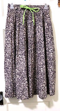 FLASH SALE Women Wild Fable SILKY A Line Midi Skirt XS Brown Beige Leopard Print