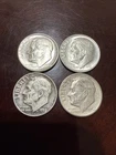 Lot of 4 Silver (90%) Roosevelt Dimes ~ FREE FAST SHIPPING ~ R