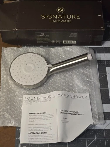 NEW Signature Hardware 449829 Hand Shower In Brushed Nickel - SHHS4110GZBN - Picture 1 of 6