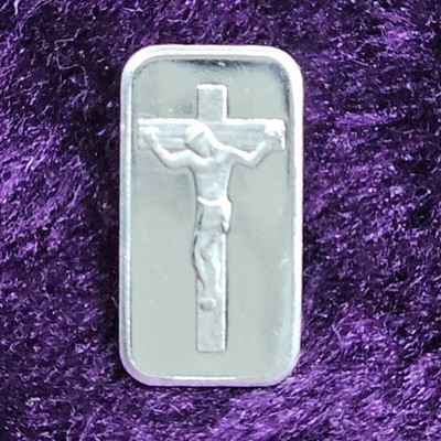FAST FREE   1 Gram Fine Silver Bar .999 bullion CRUCFIX SHIPS TODAY!!
