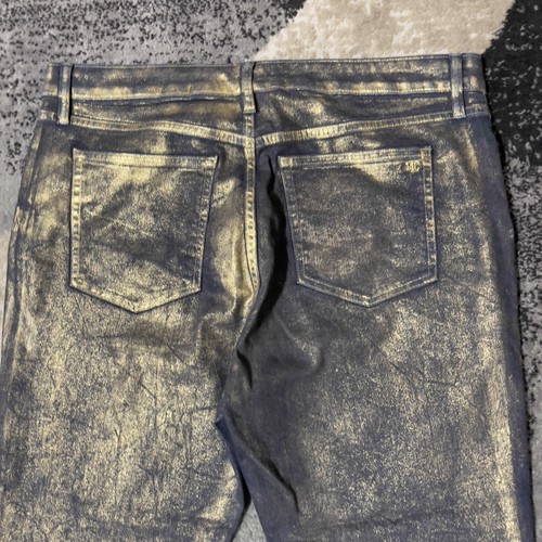 Jeans Lauren Ralph Lauren donna 16 pantaloni skinny scintillanti rivestiti oro metallizzato - Foto 11 di 15
