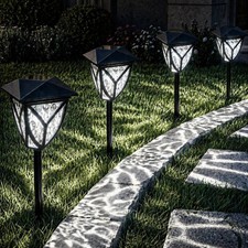 Luces Solares para Senderos Exteriores, Paquete de 6 Luces para Caminos IP65