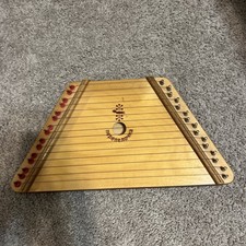 Vtg The Music Maker Nepenenoyka Wooden Lap Harp Musical Instrument Made In USSR