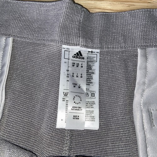 Adidas Crosshatch GOLF 38" Shorts GREY THREE WHITE HA6225 Nwt - 第 5/11 張圖片