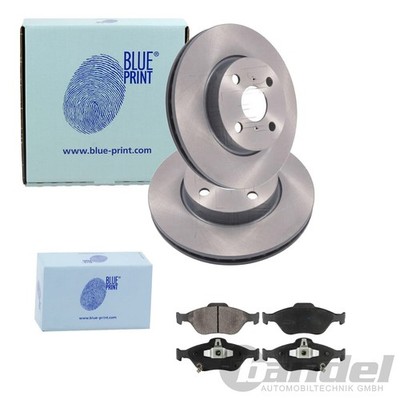 BLUE PRINT BREMSSCHEIBEN 258mm + BELÄGE VORNE passend für TOYOTA YARIS P9 P13