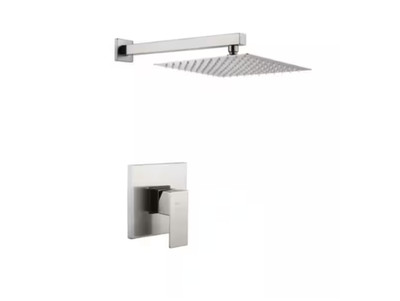 Tahanbath 1-Spray Patterns with 1.5 GPM 10 in. Wall Mount Rain Fixed Shower Head