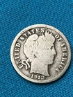 1912 Philadelphia Mint Silver Barber Dime