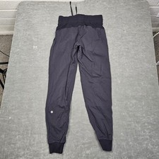 Lululemon Dance Studio Jogger Pants Womens 4 Black High Rise Woven Pockets Yoga