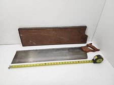 Vintage Large Miter Saw 27 in Cut Warranted Superior Wood Handle WOOD CASE