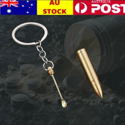 1PCS Mini Small Keyring EarPick Scoop Spoon Slim Portable Metal Gold - image 1 of 4