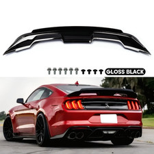 Gloss Black Wicker Bill Trunk Spoiler Wing For 2015-2023 Ford Mustang Gt Coupe