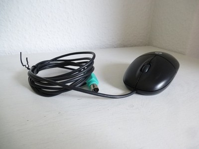 HP 600553-002 Optical PS2 3-Button Mouse Black Optical PS/2 Mouse Black