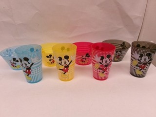 Plastic DISNEY KOHL'S JUMPING BEAN MICKEY MOUSE POLKADOT KIDDIE BOWLS & CUPS