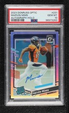 2023 Donruss Optic Rated Rookie RPS Holo Prizm 66/75 Marvin Mims PSA 10 Auto 1t5