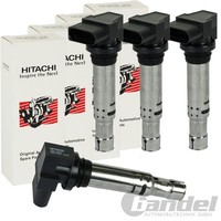 4X Astemo Hitachi ZÜNdspule FüR Audi A1 A3 VW Golf 5+6 Polo 9N 6R Seat Skoda 1.4