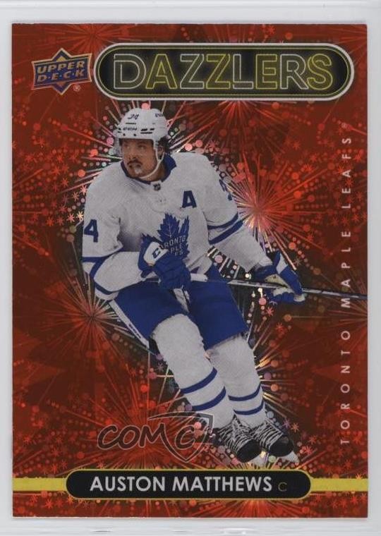 2021-22 Upper Deck Series 2 Dazzlers Red Auston Matthews #DZ-93 13h2