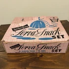 Anchor Hocking Vintage Serva Snack 8 Piece Set Colonial Lady Mid Century 1950s