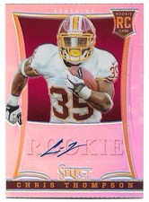 Chris Thompson /199 2013 Panini Select Silver Rookie Auto #165 Autograph