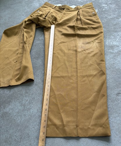 VTG Men’s Baggy Wide Amber Gold Pleated Dress Pants 36x30 Y2K 11” Leg - Picture 8 of 21